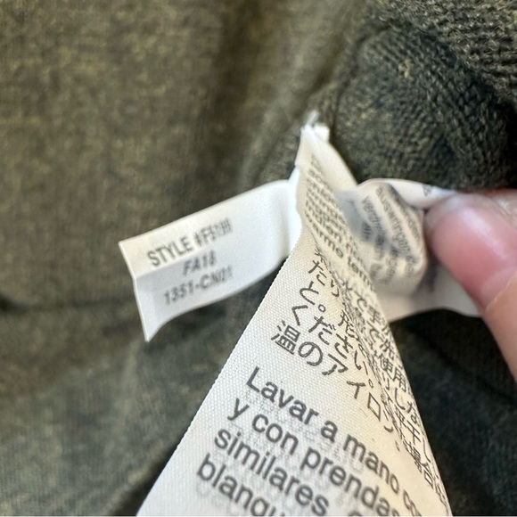 J. Crew Mercantile Dark Green Heather Wool Cotton Blend Crew Neck Sweater - Picture 6 of 8